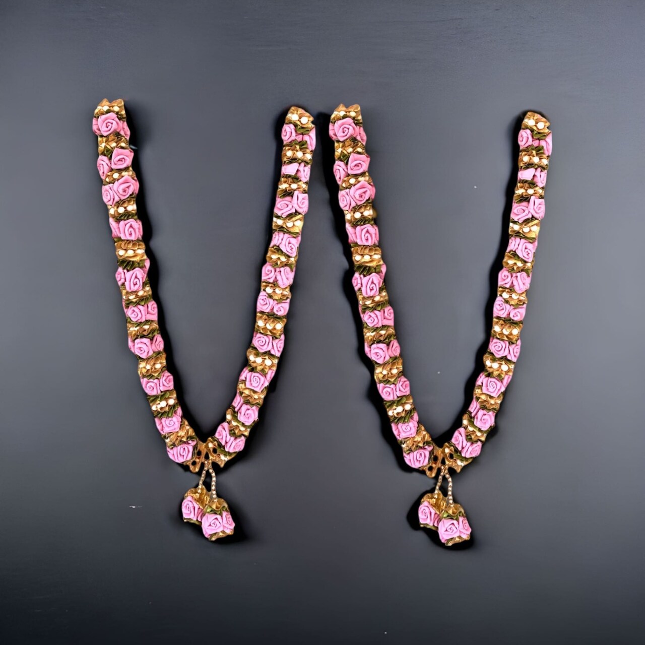 2 Ct Varmala Wedding Garland Artificial Pink Rose Varmala Indian Milini Mala Indian Wedding Haar Bride And Groom Mala Muslim Arab Punjabi Nika Event